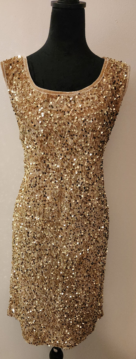 Nina Leonard Sequin Dress