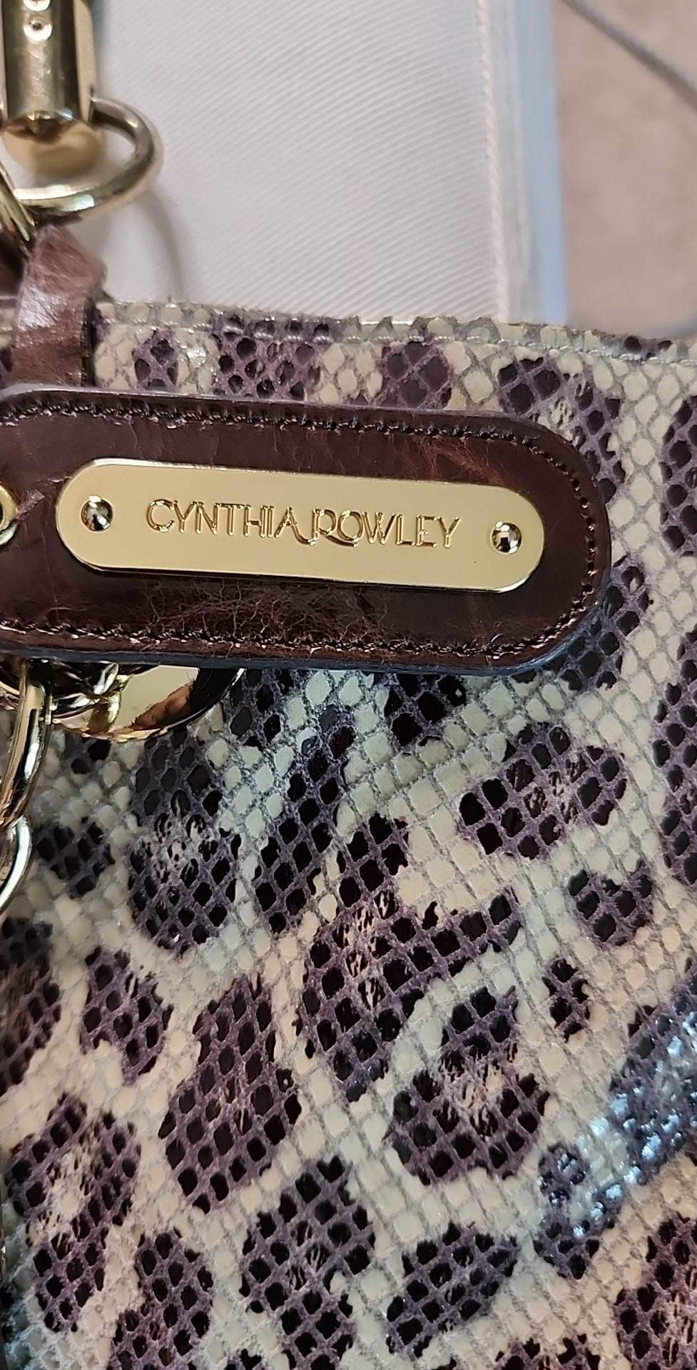 Animal Print Leather Tote