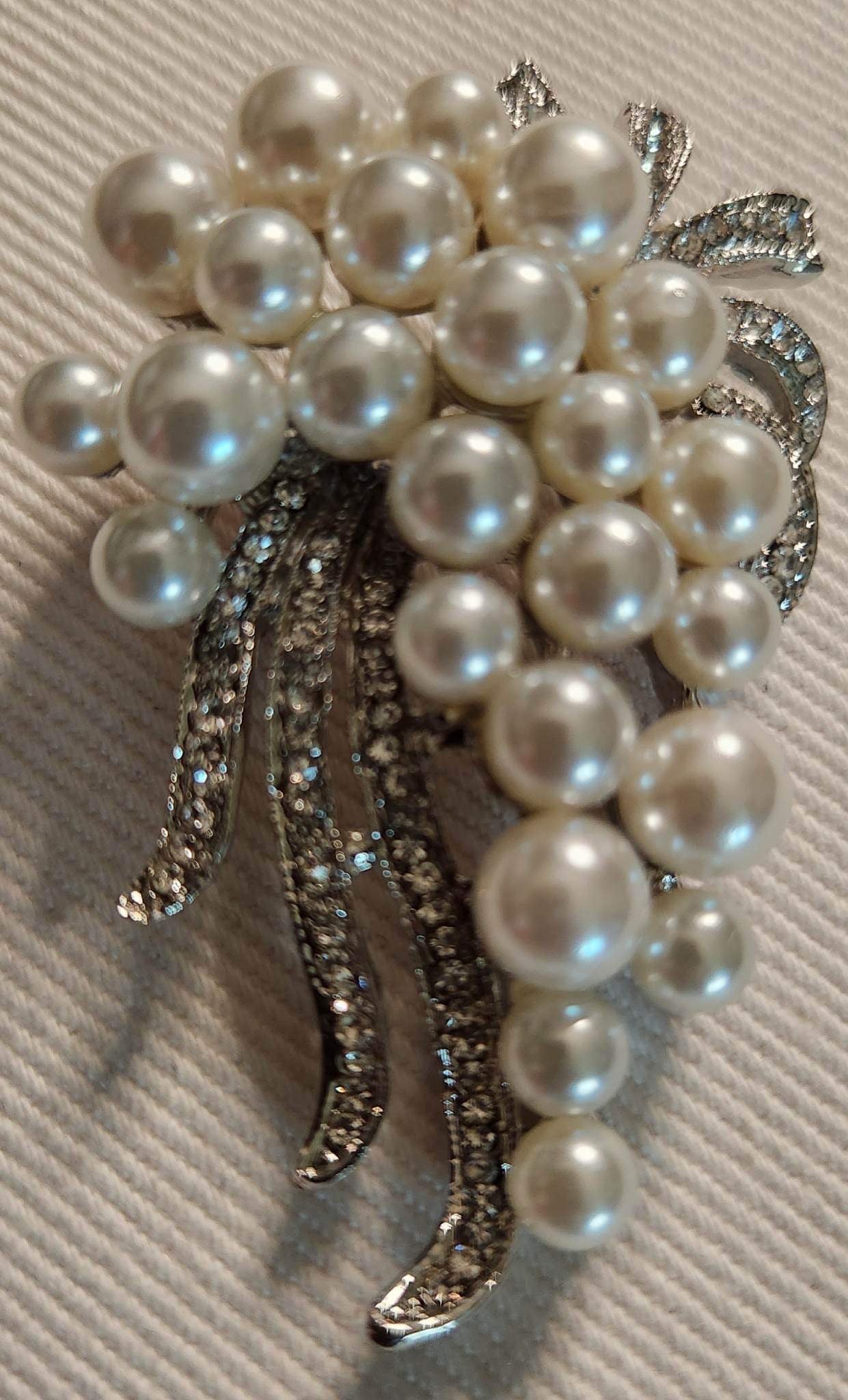 Cascade Pearl Brooch