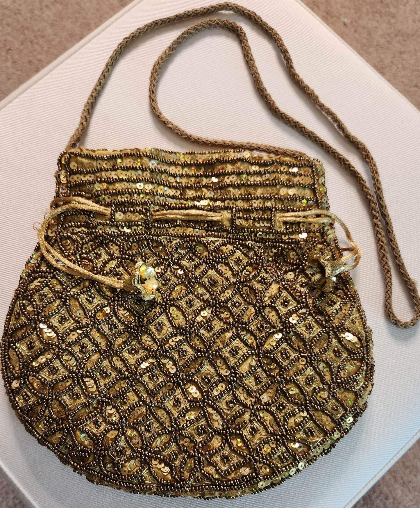 Gold Beaded Bag